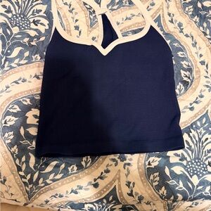 FP Movement by Free People Navy and White Tank Top